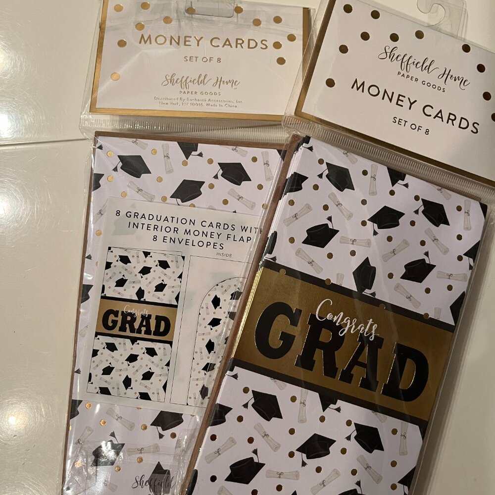 Graduation Money Cards by Sheffield Home Set of 2 Packages New
